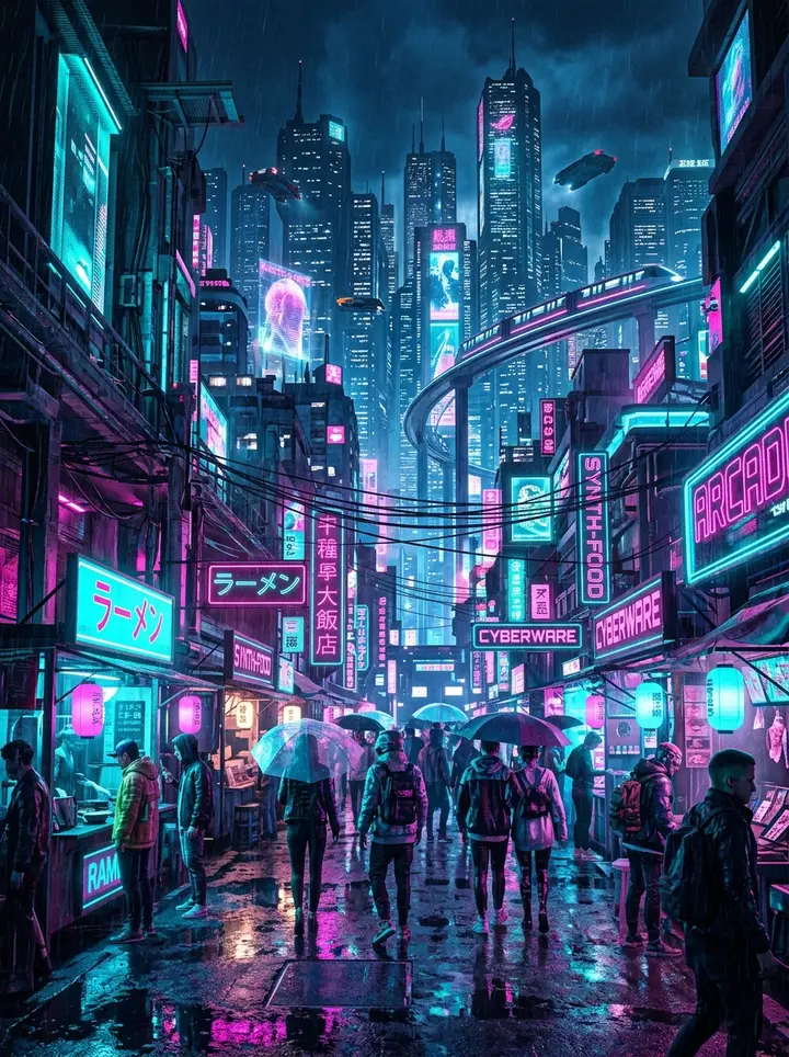 Cyberpunk Wallpaper Generator example 2