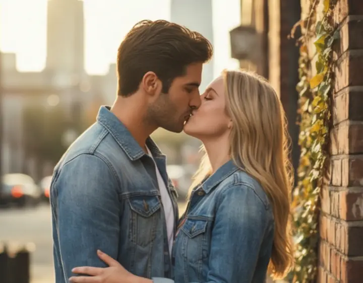AI Kissing GIF example
